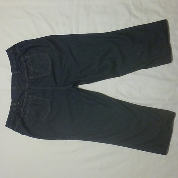 Woman Within Cotton Denim Blue Jeans with Elastic Waistband Inserts 22W - Picture 7 of 8